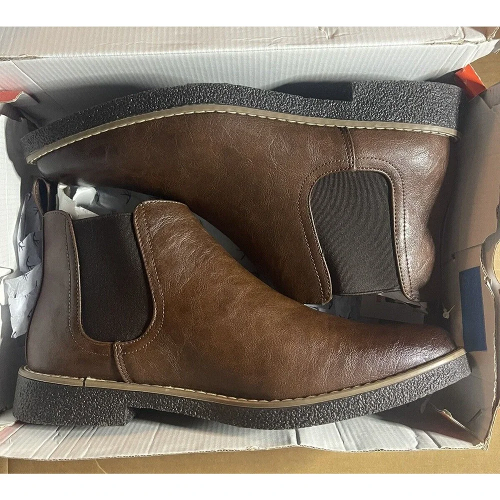 Deer Stags Men's Rockland Chelsea Boot Dark Brown-Size 9